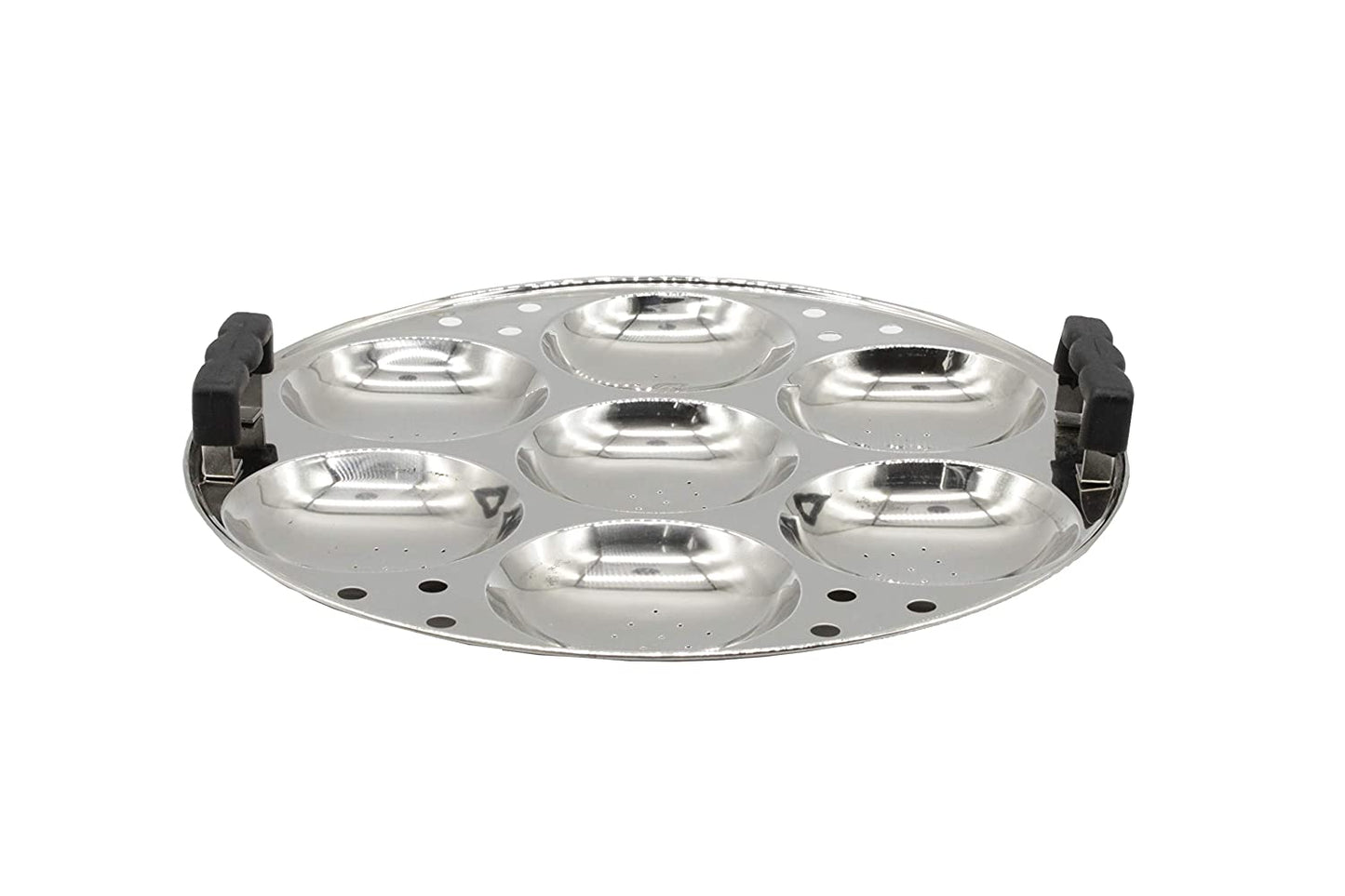 Stainless Steel Multi Steamer Pot 3 Idli Plates (21 Idlis)| 1 Mini Idli Plate (20 Mini Idlis) and 1 Multi Purpose Steamer | Idiyappam Steamer Plate (Induction Compatible)