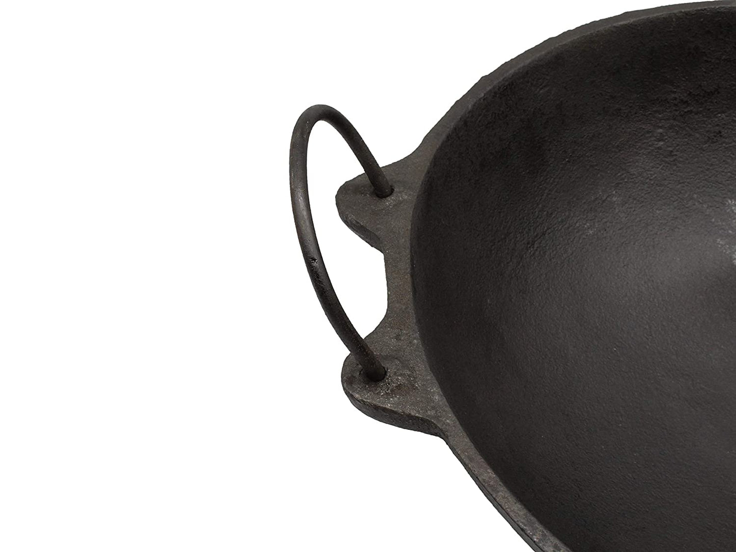Pre-Seasoned Cast Iron 2.5 litres Kadhai NO.3-10 Inch | 26 cm | Depth : 9 cm-Induction Compatible