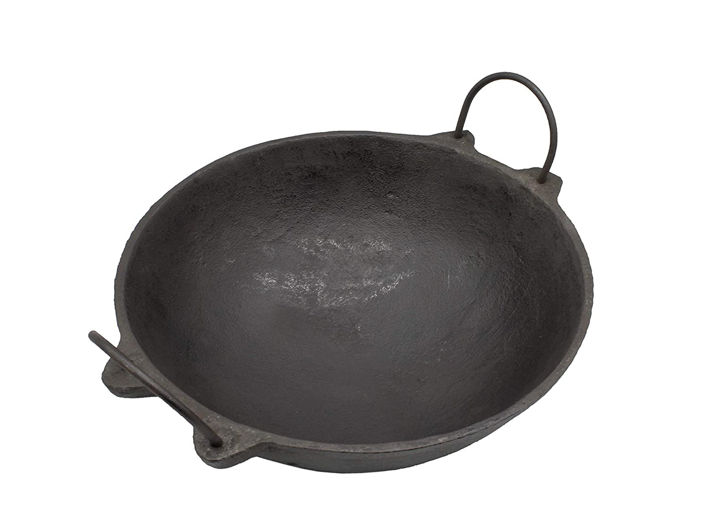 Pre-Seasoned Cast Iron 2.5 litres Kadhai NO.3-10 Inch | 26 cm | Depth : 9 cm-Induction Compatible