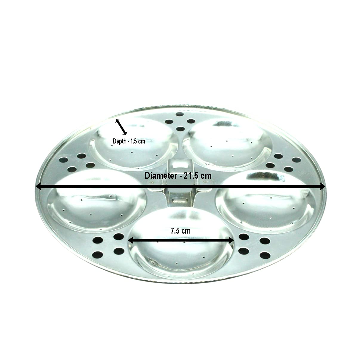 Stainless Steel Multi Steamer Idly Panai with 3 Idli Plates (13 Idlies) | 1 Steamer Plate | 1 Dhokla Plate | 1 Mini Idly Plate (Induction Base)