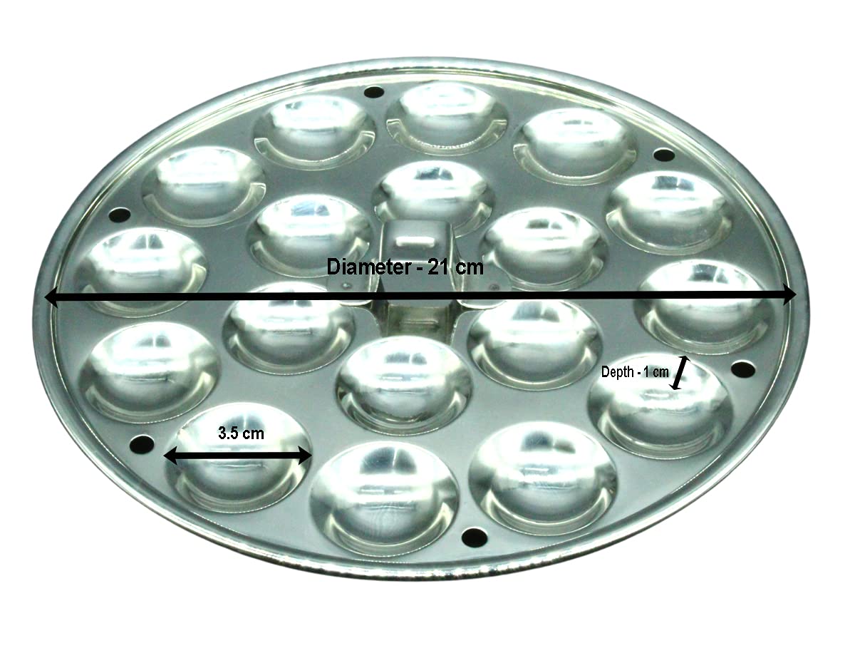 Stainless Steel Multi Steamer Idly Panai with 3 Idli Plates (13 Idlies) | 1 Steamer Plate | 1 Dhokla Plate | 1 Mini Idly Plate (Induction Base)