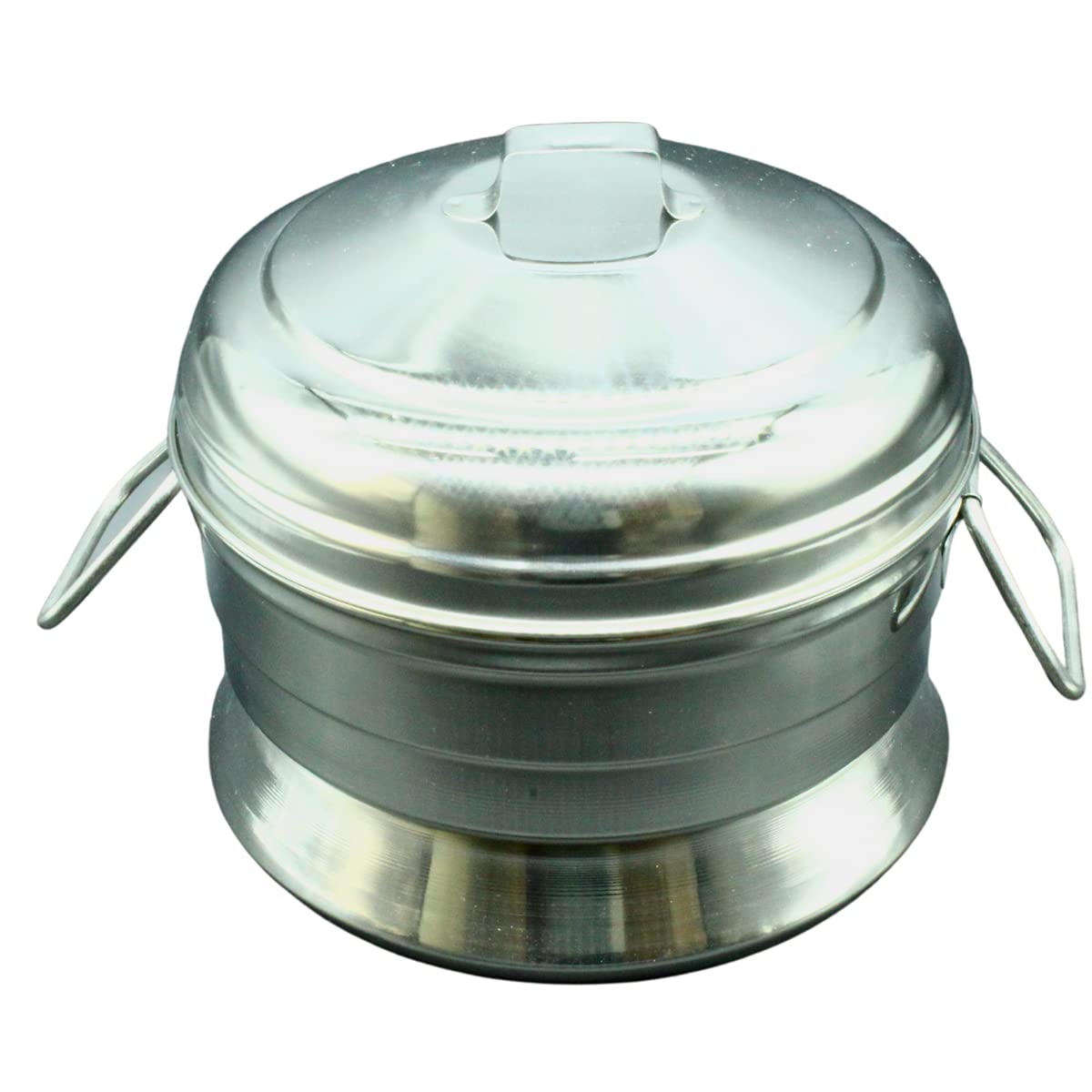 Stainless Steel Multi Steamer Idly Panai with 3 Idli Plates (13 Idlies) | 1 Steamer Plate | 1 Dhokla Plate | 1 Mini Idly Plate (Induction Base)