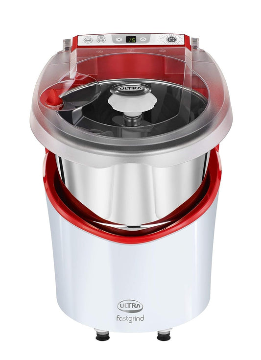 Elgi Ultra Fastgrind 2Litres Wet Grinder with Digital Timer (Fortune White with Red Top Cover)
