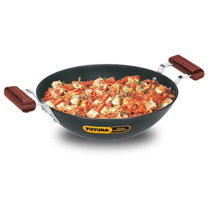 Hawkins Futura Hard Anodised Flat Bottom Induction Compatible Deep Fry Pan 3.75 Litres | 30 cms, 4.06mm - IAD 375