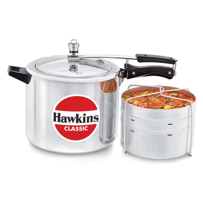 Hawkins Classic 10 Litres Inner Lid Pressure Cooker with Aluminium Separators - CL11
