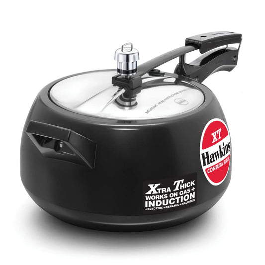 Hawkins Contura Black XT Hard Anodized Inner Lid Pressure Cooker, 5 Liters - CXT50