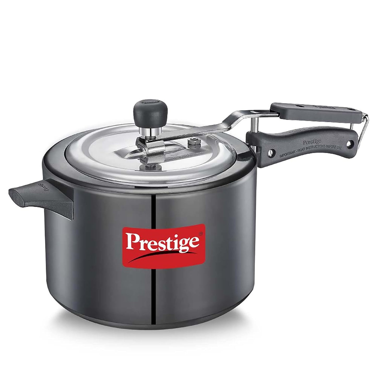 Prestige 5 Litres Nakshatra Duo Plus Svachh Hard Anodised Pressure Cooker (Aluminium) | Gas & Induction Compatible - 20534