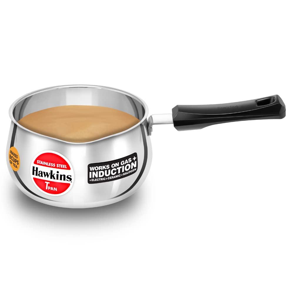 Hawkins 2 Litres Tpan Stainless Steel Tea Pan Induction Base