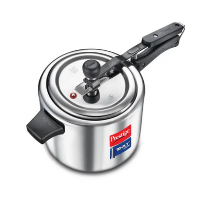 Prestige Triply Svachh Inner Lid Pressure Cooker 5 Litres, Three-Layer Design | Visual Pressure Indicator | Gas And Induction Compatible - 20715