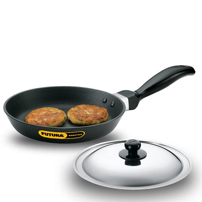 Hawkins Futura Non-stick Fry Pan With Stainless Steel Lid 18 cms, 3.25mm - NF 18S