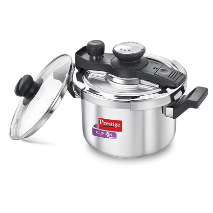 Prestige Svachh Clip-on Mini Stainless Steel 3 Litres Outer Lid Pressure Cooker - 20229