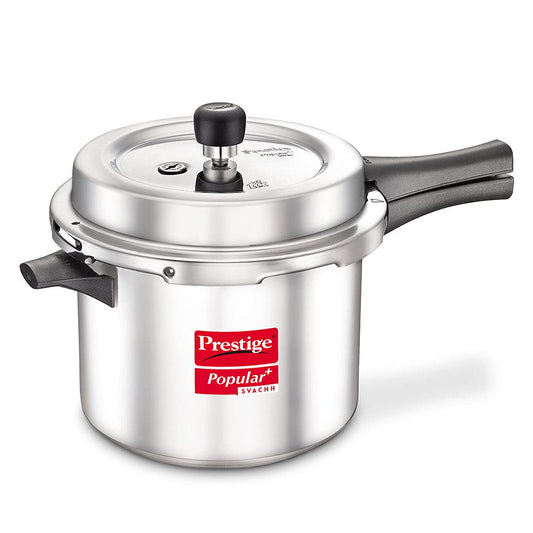 Prestige Popular Plus Svachh Aluminium Spillage Control Outer Lid Pressure Cooker 5 Litres - 10173