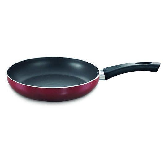 Prestige Omega Deluxe Sleeve Induction Base Non-Stick Aluminium Fry Pan, 24cm, Red - 36723