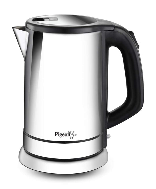 Pigeon Zen Kettle with Stainless Steel Body, 1.8 litres with 1500 Watt, Boiler for Water, Milk, Tea, Coffee, Instant Noodles, Soup etc - 14528