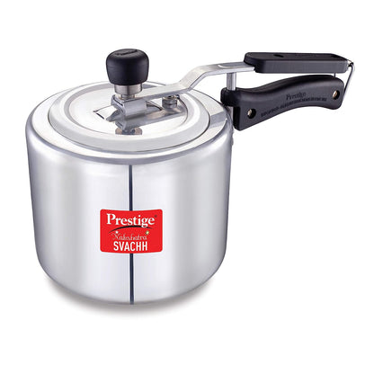 Prestige Nakshatra Svachh 3 Litres, Straight Wall Aluminium Inner Lid Pressure Cooker, with Deep Lid for Spillage Control - 10730