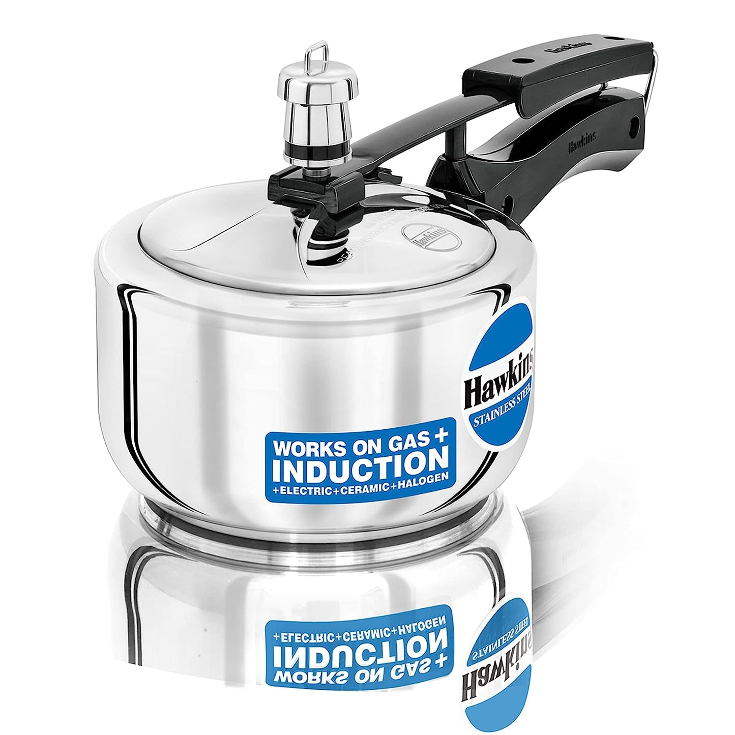 Hawkins Stainless Steel Induction Compatible Inner Lid Pressure Cooker, 1.5 Litres - HSS15