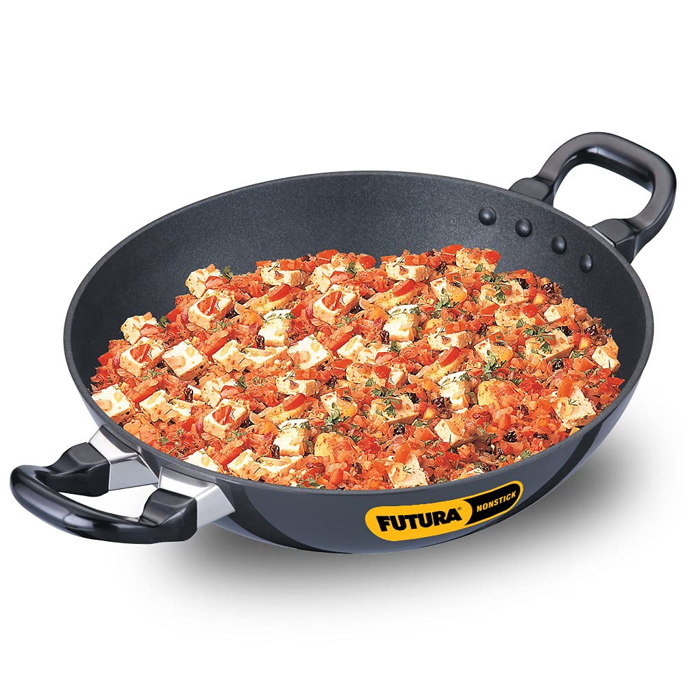 Hawkins Futura Non-stick Round Bottom Kadhai, Deep Fry Pan 2.5 Litres | 26 cms, 3.25mm - NK 25