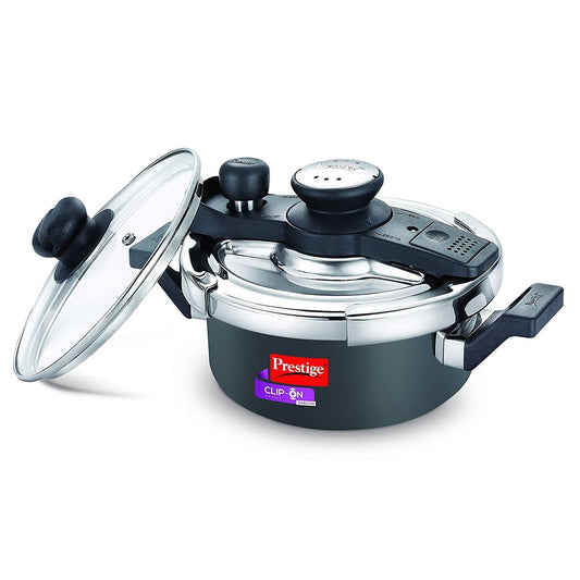 Prestige Svachh Clip-on Mini Hard Anodized Aluminium Outer Lid 2 Litre Pressure Cooker - 20239