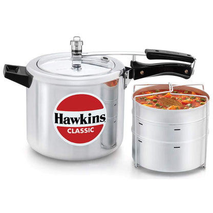 Hawkins Classic 6.5 Litres Inner Lid Pressure Cooker with Aluminium Separators - CL66