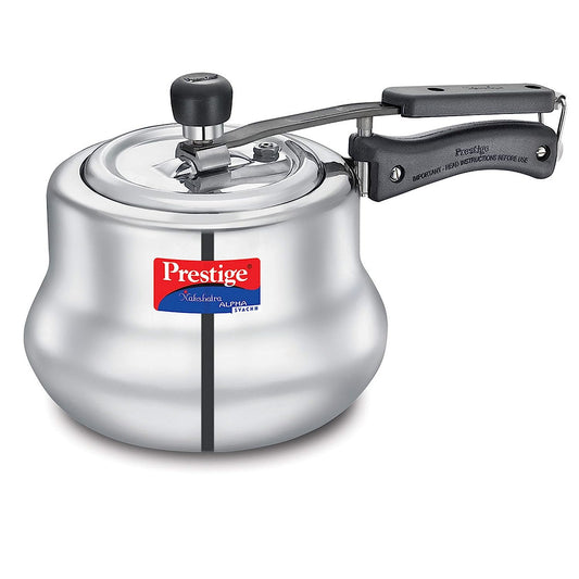 Prestige Nakshatra Alpha Svachh Handi Pressure Cooker, 3.5 Litres, with deep lid for Spillage Control (Inner Lid, Stainless Steel) - 20257