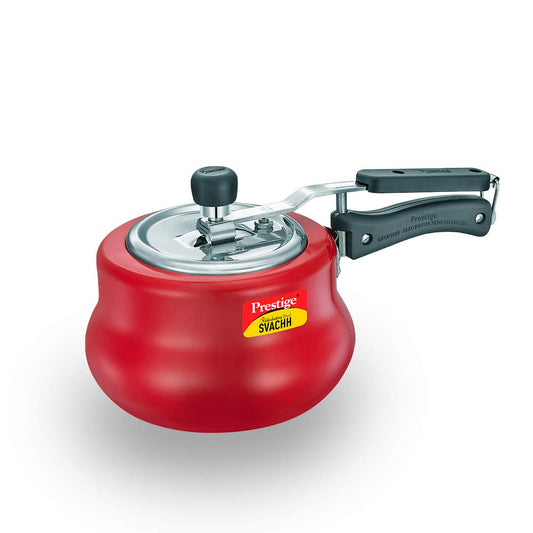 Prestige Svachh 3 Litres Nakshatra Duo Plus Red Handi, with Deep Lid for Spillage Control, Aluminium, Inner Lid - 10752