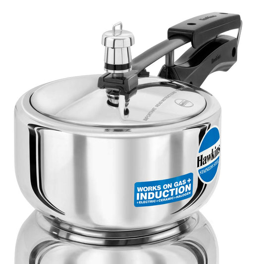 Hawkins Stainless Steel Induction Compatible Inner Lid Pressure Cooker, 2 Litres - HSS20