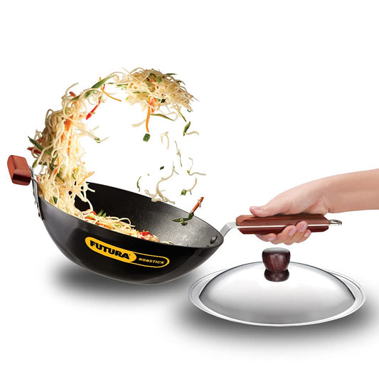 Hawkins Futura Non-stick Flat Bottom induction Base Deep Stir Fry Pan 3 Litres | 27 cms, 3.25mm - INW 30S