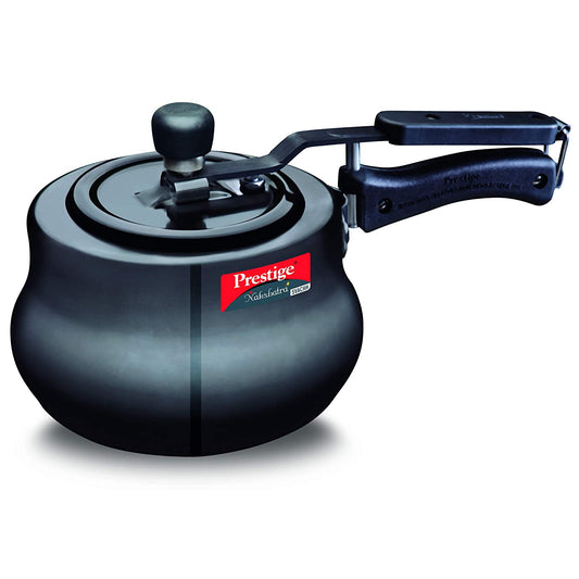 Prestige Svachh 2 Litres Hard Anodised Aluminium Inner Lid Handi, with Deep Lid for Spillage Control, Black - 10759