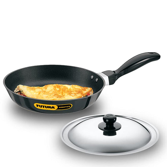 Hawkins Futura Non-stick Fry Pan With Stainless Steel Lid 22 cms, 3.25mm - NF 22S