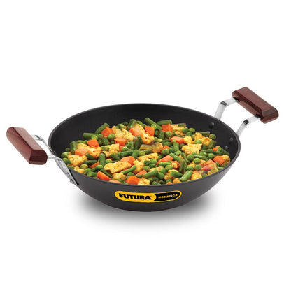 Hawkins Futura Non-stick Flat Bottom Induction Base Deep Fry Pan 2 Litres | 26 cms, 3.25mm - IND 25S