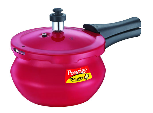 Prestige Deluxe Plus Baby Induction Base Aluminium Outer Lid Pressure Handi, 2 Litres, Red - 10715