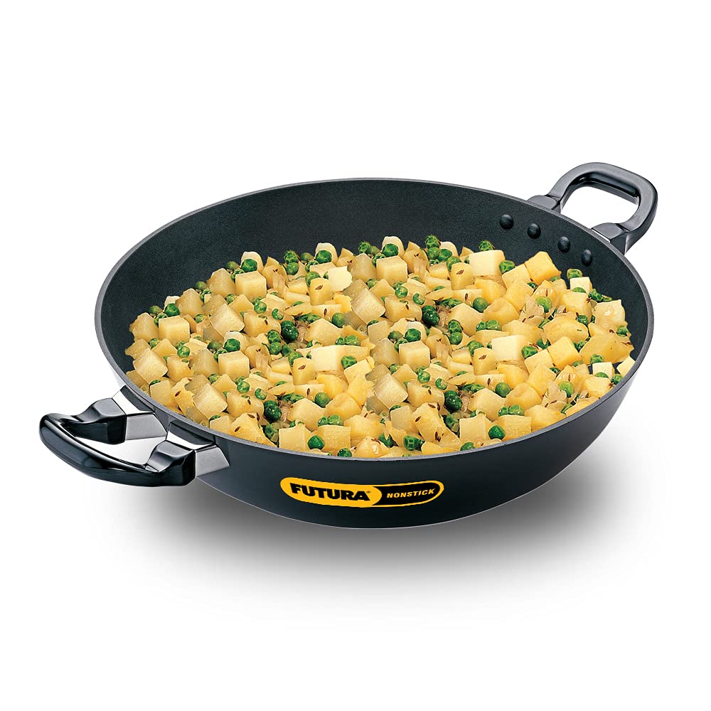 Hawkins Futura Non-stick Round Bottom Kadhai, Deep Fry Pan 4 Litres | 30 cms, 3.25mm - NK 40