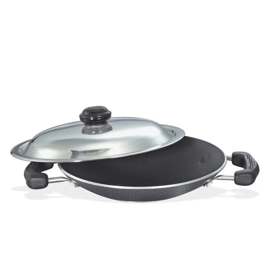 Prestige Omega Select Plus Aluminium Residue Free Non-Stick Appachetty with Lid, 20 cm - 30731