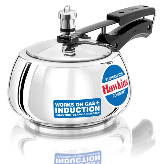 Hawkins Stainless Steel Contura Induction Compatible Inner Lid Pressure Cooker, 2 Litres - SSC20