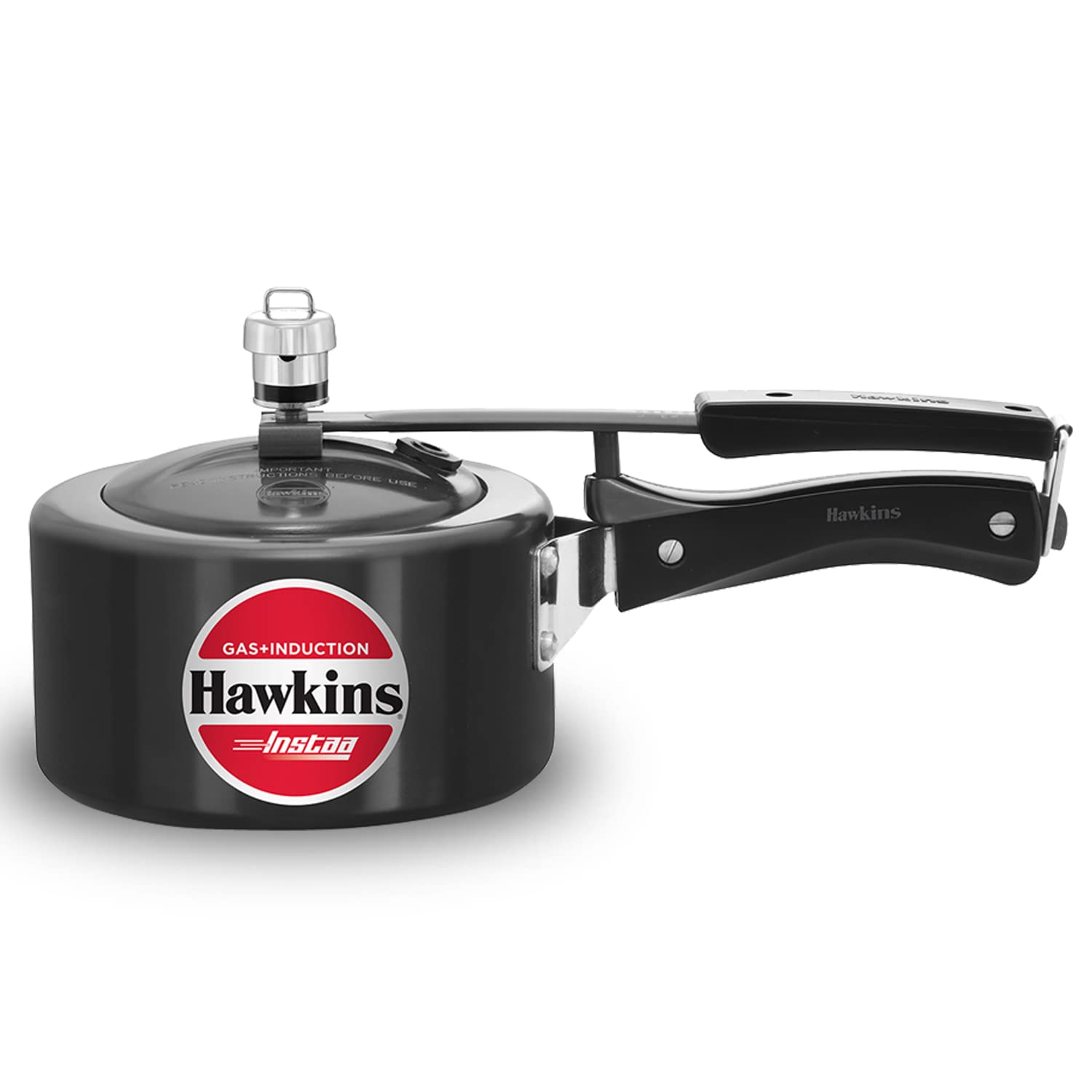 Hawkins Instaa 1.5 Litres Hard Anodised Pressure Cooker Induction Bas ekitchen.in