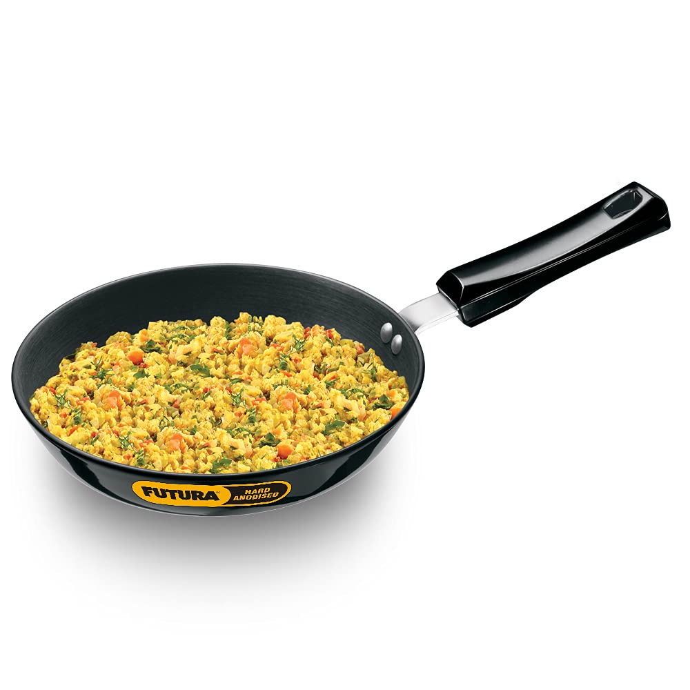 Hawkins Futura Hard Anodised Fry Pan 22 cms | 4.06mm, Induction Base - IAF 22