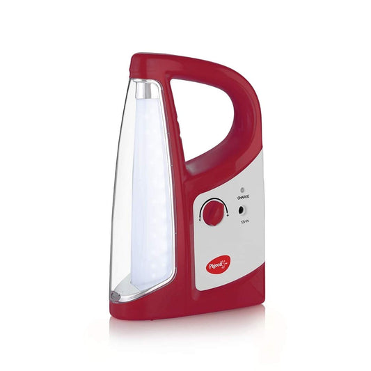 Pigeon Gleam LED Rechargeable Emergency Lamp with 1600 mAH and 50 Hours of Backup time (Red) - 12332