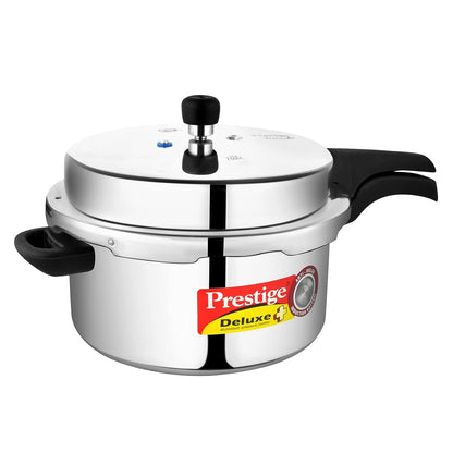 Prestige Deluxe Plus Induction Base Aluminium Outer Lid Pressure Cooker, 7.5 Litres - 10703