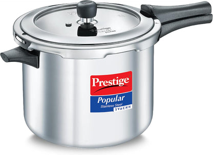 Prestige Svachh Popular Spillage Control Stainless Steel Outer Lid Pressure Cooker, 7.5 Liters - 20174