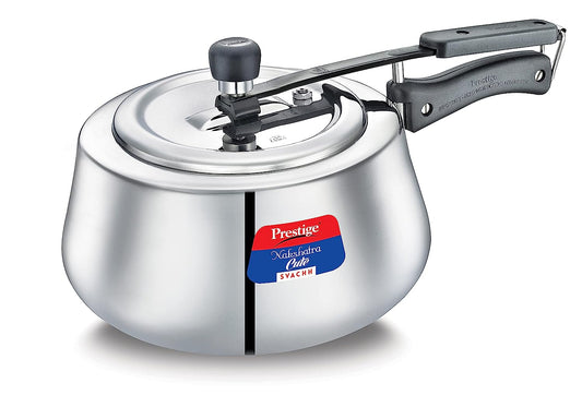 Prestige Nakshatra Cute Svachh Stainless Steel Inner Lid Pressure Cooker with Unique Deep Lid for Spillage Control, 3 Litres - 20148