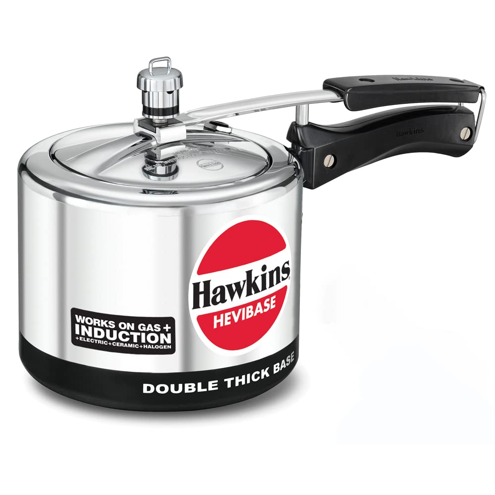 Hawkins Hevibase 3 Litres Induction Base Aluminium Inner Lid Pressure Cooker - IH30