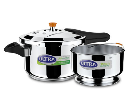 Elgi Ultra Stainless Steel Diet Cooker 5.5 Litres With Starch Remover