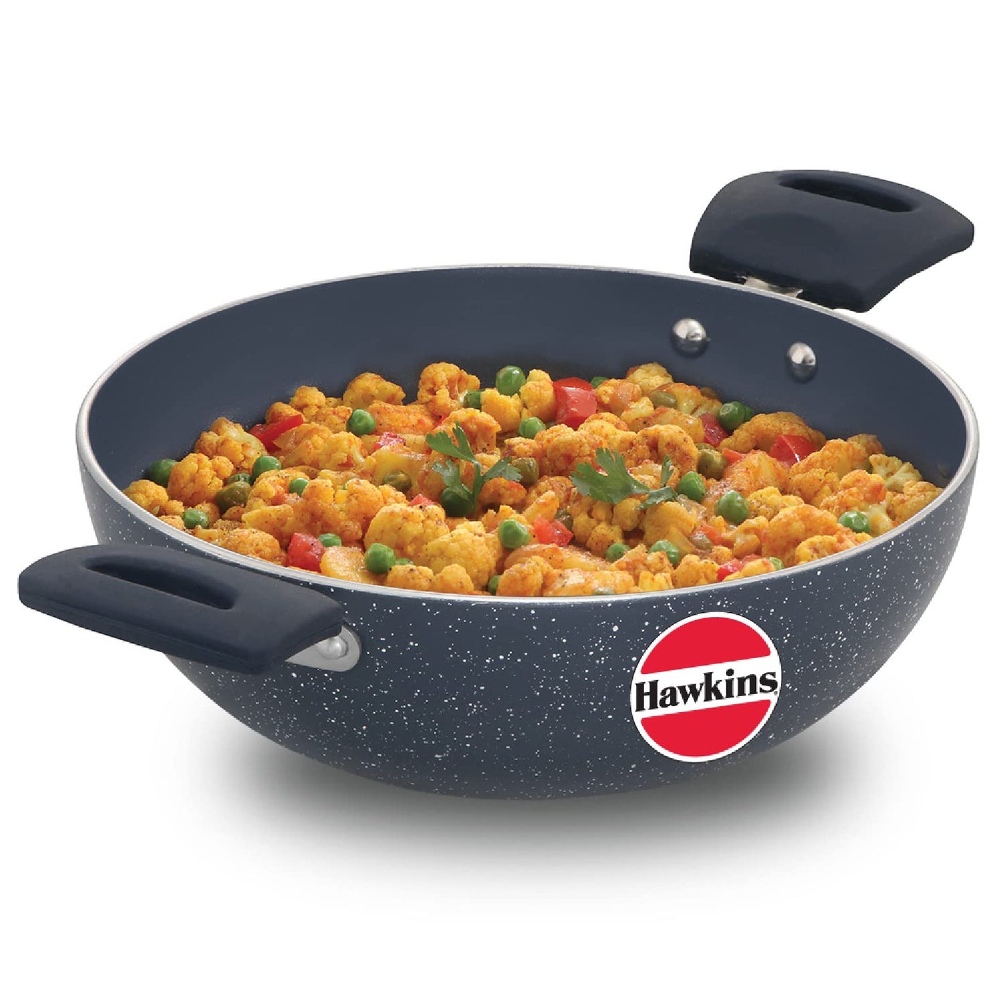 Hawkins Ceramic Nonstick 2.5 Litres Induction Base Granite Deep Kadhai 24cms - ICK25