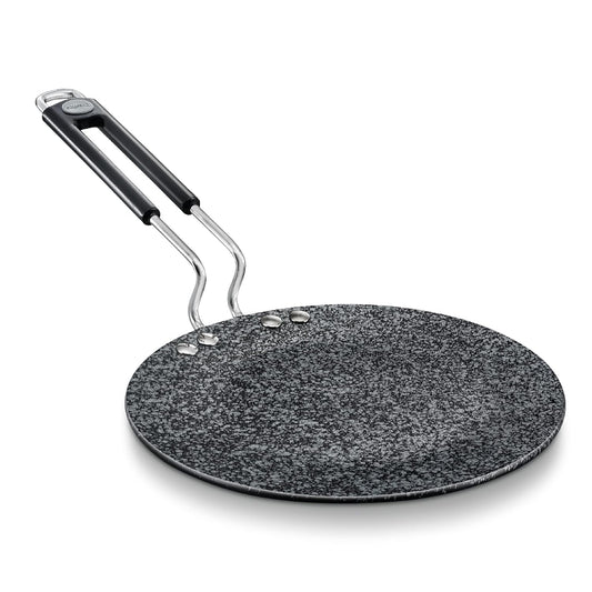 Prestige Durastone Hard Anodised Non-Stick Concave Omni tawa | 6 Layers Extra Durable Stone Coating | Stainless Steel Cool Touch Handle s| Induction Compatible