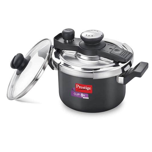 Prestige Svachh 3 Litres Hard Anodised Aluminium Outer Lid Pressure Cooker, with Deep Lid for Spillage Control - 20240