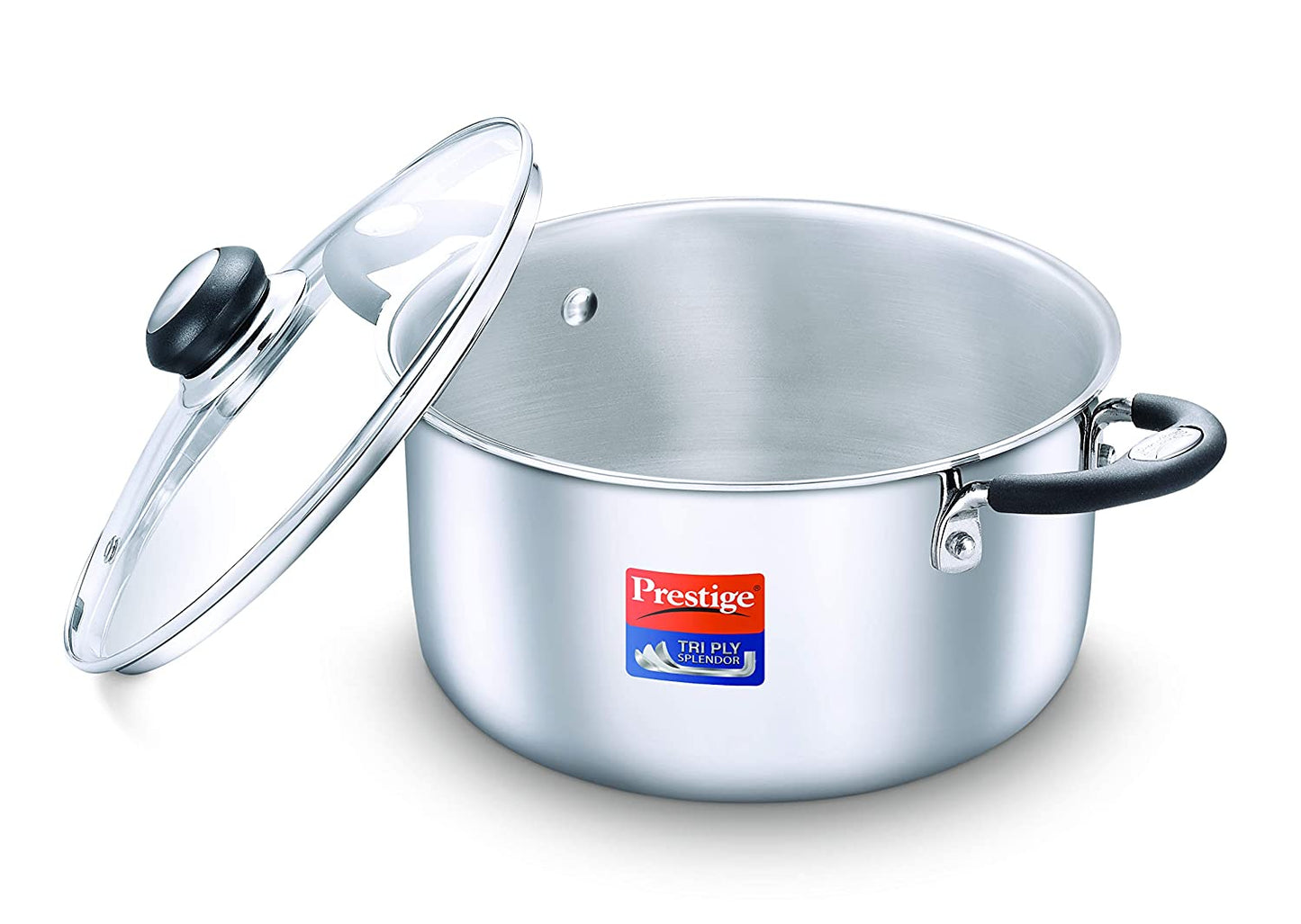 Prestige Tri-ply Splender Stainless Steel Casserole 220mm | 4.25 Litres - 37420