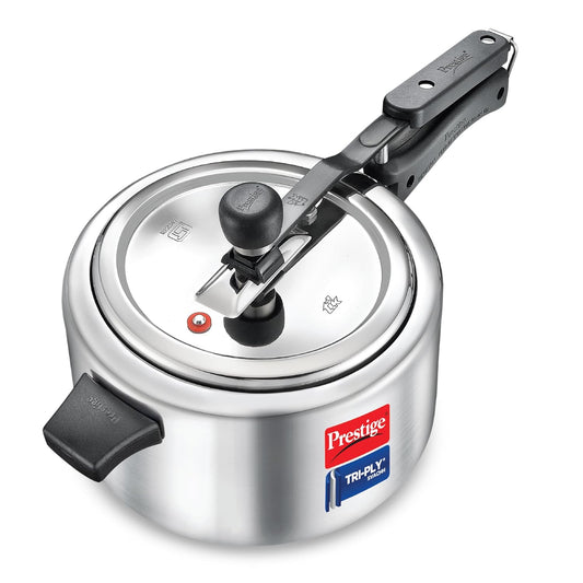 Prestige Triply Svachh Inner Lid Pressure Cooker 3.5 Litres, Three-Layer Design | Visual Pressure Indicator | Gas And Induction Compatible - 20720