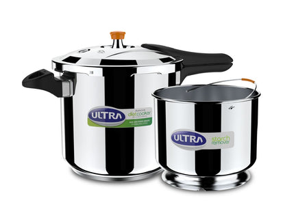 Elgi Ultra Stainless Steel Diet Cooker 8 Litres With Starch Remover