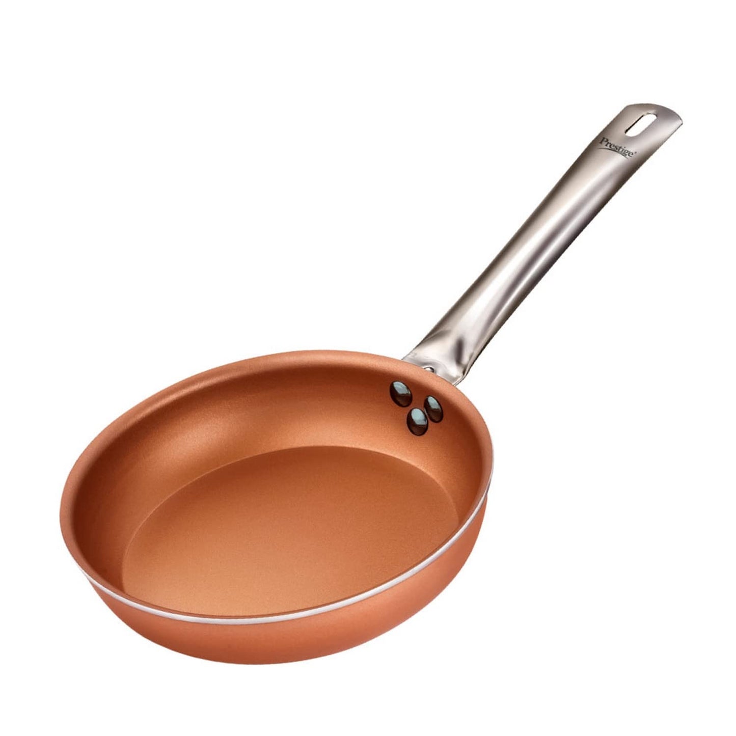 Prestige Cuprus Aluminium Gas and Induction Compatible Fry Pan, 20 cm (Copper) - 37476