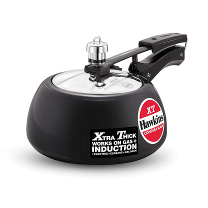 Hawkins Contura Black XT Hard Anodized Inner Lid Pressure Cooker, 2 Liters - CXT20